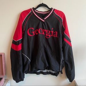 Georgia Bulldogs UGA Black Windbreaker Jacket